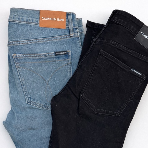 Calvin Klein Jeans CKJ 016 - Black and Light Wash Skinny Denim 32x32 - Picture 1 of 9
